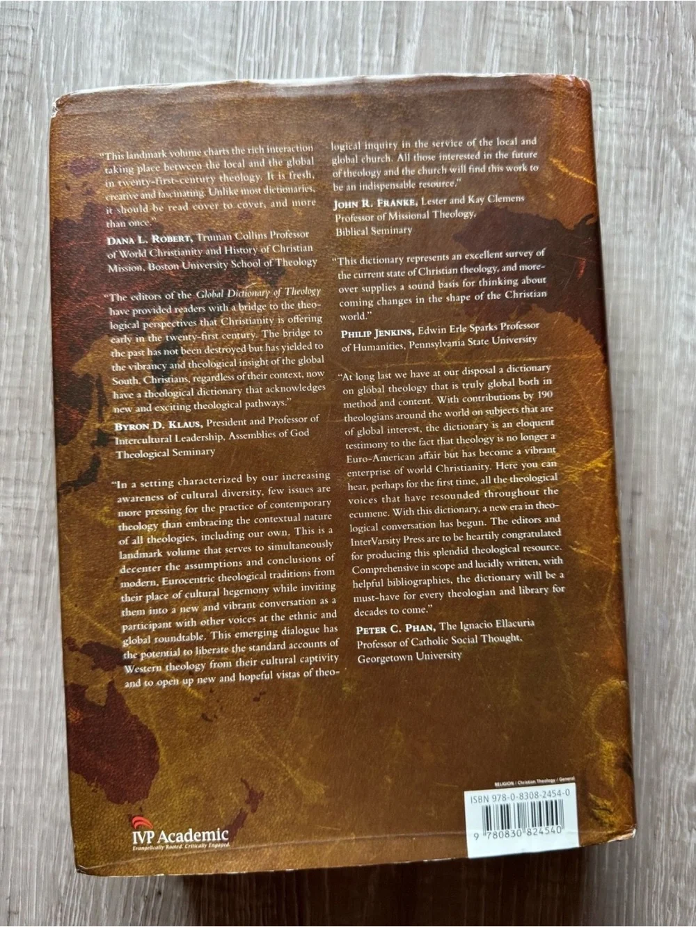 Hardcover World Map Accent Book - Brown and Gold